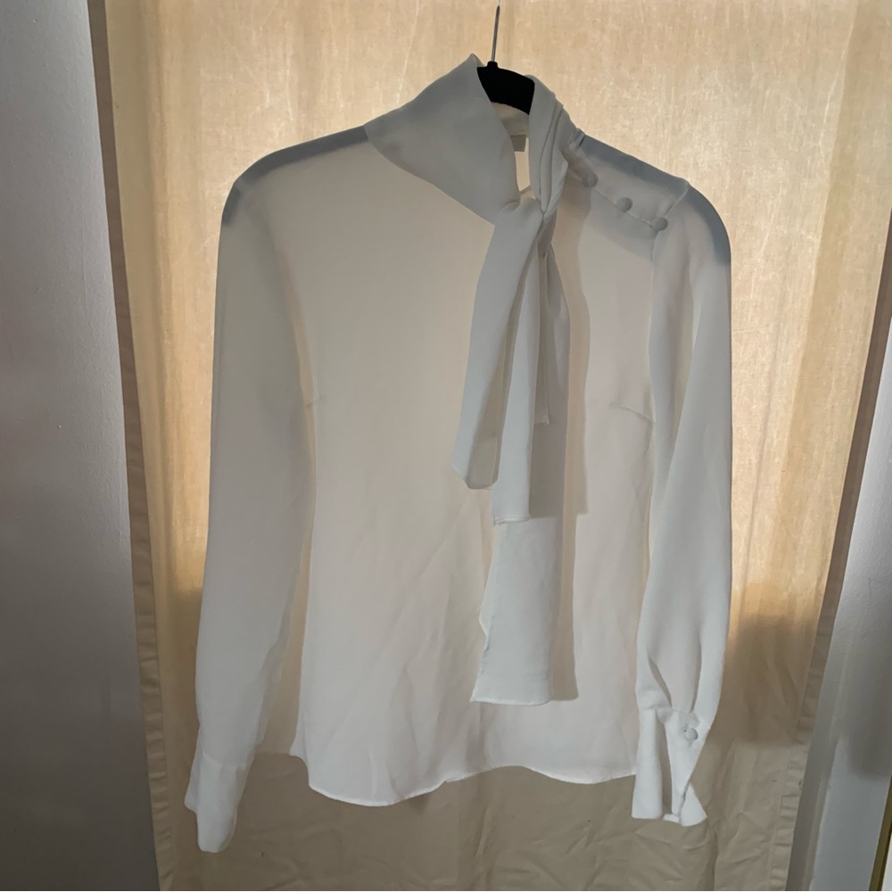 Forever21 tie neck blouse